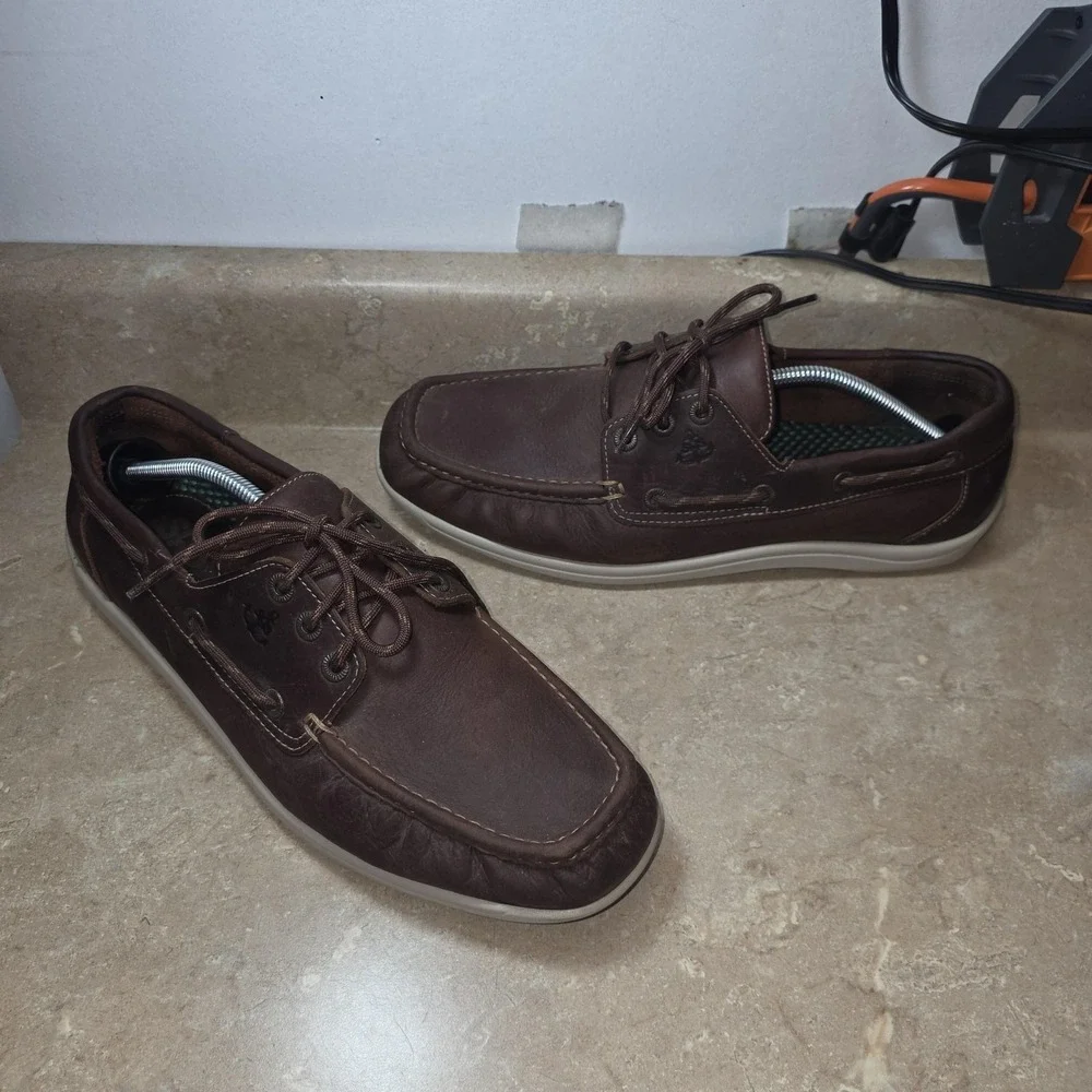 SAS Tripad Comfort Shoes Mens Size 12.5 M Brown Leather Boat Lace Up Casual